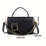 1pc Chic Solid Color PU Leather Crossbody Bag - Stylish Single Shoulder Handbag with Multiple Options, Simple Design, and Compact Size for Women