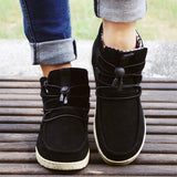 Women's High Top Sneaker Boots, Comfortable Round Toe Drawstring Shoes, Casual Warm Short Boots