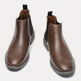 Men's Stylish Waterproof Chelsea Boots - Durable PU Leather - Easy Slip-On for Casual Outdoor Wear