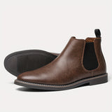 Men's Stylish Waterproof Chelsea Boots - Durable PU Leather - Easy Slip-On for Casual Outdoor Wear