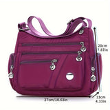 Xajzpa Chic Minimalist Layered Shoulder Bag - Stylish Multi-Zip Hobo Crossbody - Versatile Solid Color, Everyday Messenger for Fashion-Forward Shopping