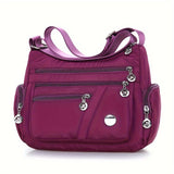Xajzpa Chic Minimalist Layered Shoulder Bag - Stylish Multi-Zip Hobo Crossbody - Versatile Solid Color, Everyday Messenger for Fashion-Forward Shopping