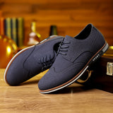 Men's Brogue Wingtip Derby Shoes, Lace-up Front Dress Shoes For Men Office Business Formal, Black Tie Optional Events