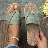 Xajzpa Comfortable Women's Summer Slides, Open Toe Casual Fashion Slide Sandals, Quick-Drying Outdoor Slip-On Flip Flops