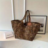 Chic Leopard Print High-Capacity Tote: Effortless Access, Perfect Daily & Commuter Shoulder Bag