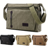 1pc Stylish Army Green Polyester Casual Travel Crossbody Bag - Adjustable Shoulder Strap, Retro Messenger Bag for Going Out, Personality Style, Durable and Water-Resistant - Perfect for Outdoor Hiking and Daily Use