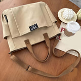 Spacious Large Canvas Tote Shoulder Bag - Durable Commuter Handbag with Multiple Pockets for Women - Perfect for Shopping, Beach Outings, and Daily Essentials