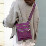 Elegant & Stylish Women's Nylon Messenger Bag with Telescoping Handle - Perfect for Everyday Use and Travel Adventures