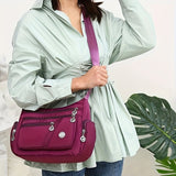 Xajzpa Chic Minimalist Layered Shoulder Bag - Stylish Multi-Zip Hobo Crossbody - Versatile Solid Color, Everyday Messenger for Fashion-Forward Shopping