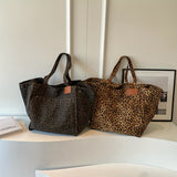 Chic Leopard Print High-Capacity Tote: Effortless Access, Perfect Daily & Commuter Shoulder Bag