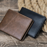 Xajzpa Genuine Leather Men Wallet Samll Bifold Design Casual Thin Slim Wallets Card Holder Vintage Male Purse Money Clip