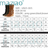 Xajzpa - High Heel Mid-Calf Boots Women Wedges Boots Ladies Buckle Shoes Woman Winter Shoes Flock Warm Boots Martin Snow Boots MAZIAO