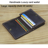 Xajzpa Luxury Fashion Genuine Leather card Wallets men credit card holders women card&ID holder male organizer Business card holder