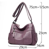 Many Pockets Shoulder Crossbody Bags for Women 2024 Brand Leather Ladies Designr Handbags Winter Style Messenger Bags Sac A Main
