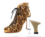 Xajzpa Latin dance shoes ladies salsa short knee socks dance shoes comfortable soft sole indoor sports dance shoes