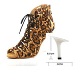 Xajzpa Latin dance shoes ladies salsa short knee socks dance shoes comfortable soft sole indoor sports dance shoes