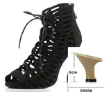 Xajzpa Latin dance shoes ladies salsa short knee socks dance shoes comfortable soft sole indoor sports dance shoes