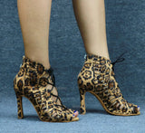 Xajzpa Latin dance shoes ladies salsa short knee socks dance shoes comfortable soft sole indoor sports dance shoes