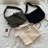 Xajzpa - Women Leisure Bandage Crossbody Bag Canvas Shoulder Bag Female Multi-purpose Messenger Bag Student Bag Sac Courses Reutilisable