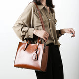 NEW Oil Wax Leather Women Handbags Designers Big Capacity Luxury Handbags Women Shoulder Bags Female Top-handle Bags Sac a Main
