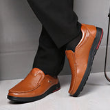 New Men Shoes Formal Casual Leather Slip-On Men Shoes Wear-Resistant Comfortable Breathable Men Loafers Casual Zapatos De Hombre