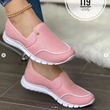 Large Size Summer European and American Mesh Slip-on Fashionable Casual Travel Shoes for Women Slip-on Lazy Shoes