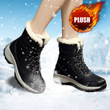 Xajzpa Ankel Boots for Women Winter Outdoor Warm Snow Boots Chunky Platform Waterproof Non-slip Warm Shoes Woman Boots Plus Size Casual