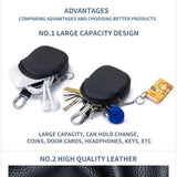 Xajzpa  New Leather Coin Purse Small Women Change Wallet Personalize Mini Key Ring Pouch earphone Storage Bag girls Gift