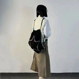 Xajzpa - Y2k Backpack for Women Star Print Large Capacity Black White Shoulder Bag Harajuku Style Casual Fashion Designers Handbag