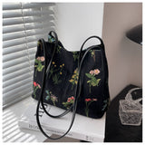 Xajzpa - Luxury Brand Large Flowers Tote Bag New High-quality Fabric Women's Designer Handbag High Capacity Shoulder Bags