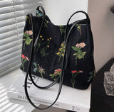 Xajzpa - Luxury Brand Large Flowers Tote Bag New High-quality Fabric Women's Designer Handbag High Capacity Shoulder Bags