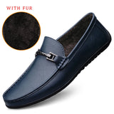 Xajzpa Genuine Leather Loafers Men Design Moccasin Fashion Slip On Soft Flat Casual Men Shoes Adult Male Footwear Handmade Boat Shoes