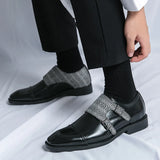 Xajzpa 2025 Luxury  Elegant Leather Shoes Men Large Size 48 Brand Handmade Men's Loafers Casual Designer Oxfords Men Flats Dress Shoes