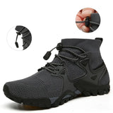 Xajzpa Men Denim Boots New Mesh Breathable Hiking Outdoor Comfortable Leisure Travel Sports Shoes High-quality Shoes Hiking Boots