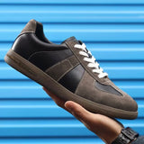 Xajzpa Men's Sneakers 2025 Fashion Genuine Leather Gentle Moral Training Shoes Casual Spring Flat Shoes Men Hot Sale