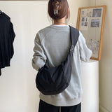 Xajzpa - Summer New Women's Bag Large Capacity Casual Nylon Crossbody Bag Dumpling Bag High Grade Solid Color Shoulder Bag