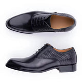 Xajzpa Men's Dress Shoes Luxury Printing Business Classic Handmade Oxfords Top Layer Cowhide Leather Black Brown Formal Shoes New Style