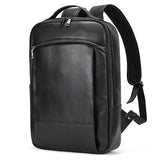 Xajzpa Genuine Leather Men Backpack15" Laptop Daypack Cow Leather School Bag Male Travel Bag Crazy Horse Leather Bagpack Male