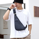 Men Fashion Sling Bag Slim Waterproof Shoulder Backpack For Travel Hiking Anti-Thief Crossbody Chest Daypack Personal Pocket Bag