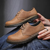 Xajzpa Leisure lace up genuine leather top quality outdoor shoes, fashionable, elegant, luxurious, classic natural leather men's shoes