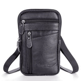 Xajzpa Men'S Shoulder Bag Multi-Function Leather Messenger Bag Casual Crossbody Bags High Quality Male Purse Phone Men'S Chest Pack