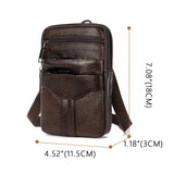 Xajzpa Men Genuine Leather Shoulder Male fanny pack High Quality Messenger Bags  Men's Fashion Business Belt Bag Small Briefcase Waist