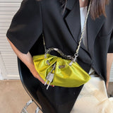 Xajzpa - Luxury Designer Handbag Silk Folds Chain Shoulder Bag Dumpling Shape Crossbody Bags Handbag and Purse Totes Ladies Messenger Bag