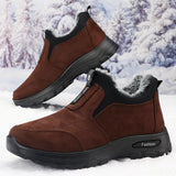 Xajzpa Winter men's shoes men's cold resistant thick warm shoes simple comfortable wear-resistant anti slip daily casual men's shoes