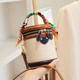 Xajzpa - Bucket bag female new 2023 fashion cross-body niche cylinder one-shoulder portable