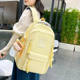 Nylon Solid Bags for Women 2024 New Backpacks Anti-Theft Back Zipper Fashion Backpack Casual Travel Single Shoulder Bags Портфель
