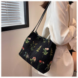 Xajzpa - Luxury Brand Large Flowers Tote Bag New High-quality Fabric Women's Designer Handbag High Capacity Shoulder Bags