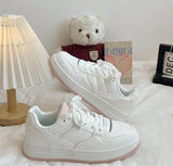 Xajzpa Women's autumn new campus style flat bottomed board shoes casual sports simple comfortable lightweight women's shoes