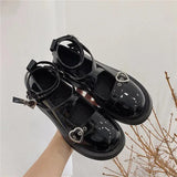 Xajzpa  Shoes Lolita shoes Women heels platform mary janes Star Buckle Strap Mary Janes Women Cross-tied Girls Rivet Casual kawaii shoes