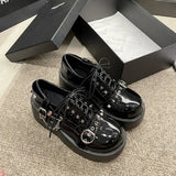 Xajzpa Punk Gothic Lolita Shoes Women AutumnThick Sole Brand Platform Mary Jane Shoes Wedge High Heels Party Cosplay Designer